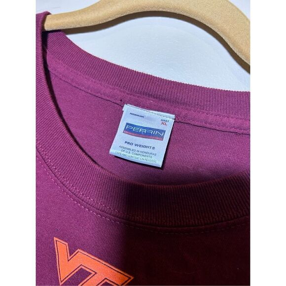 Y2K Virginia Tech Hookies College Tshirt Block Letters - Picture 3 of 3